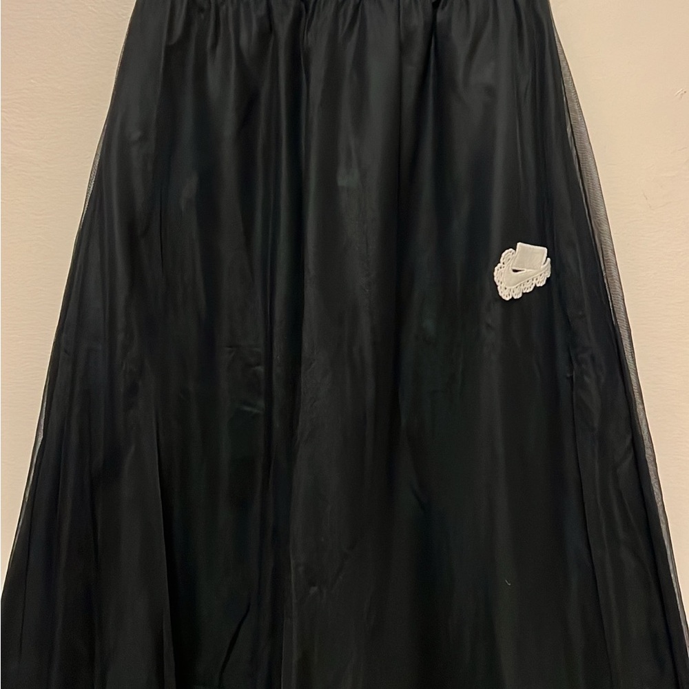 Nike Black A-Line Skirt with White Accent